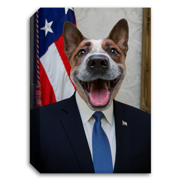 Custom USA President Pet Portrait Canvas