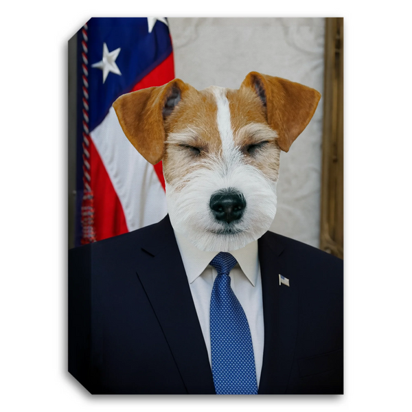 Custom USA President Pet Portrait Canvas