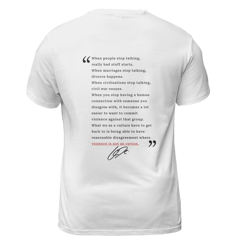 Freedom When People Stop Talking Charlie Kirk T Shirt - G