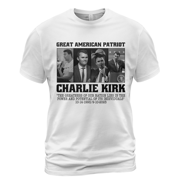 Great American Patriot Charlie Kirk T Shirt - G