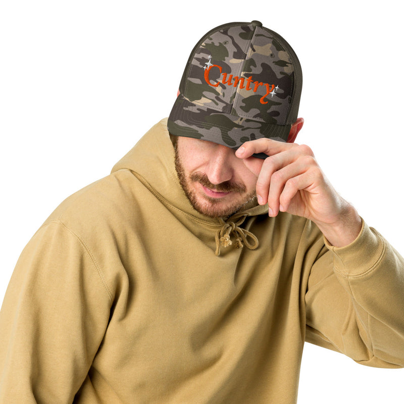 Cuntry Camouflage Embroidered Trucker Hat