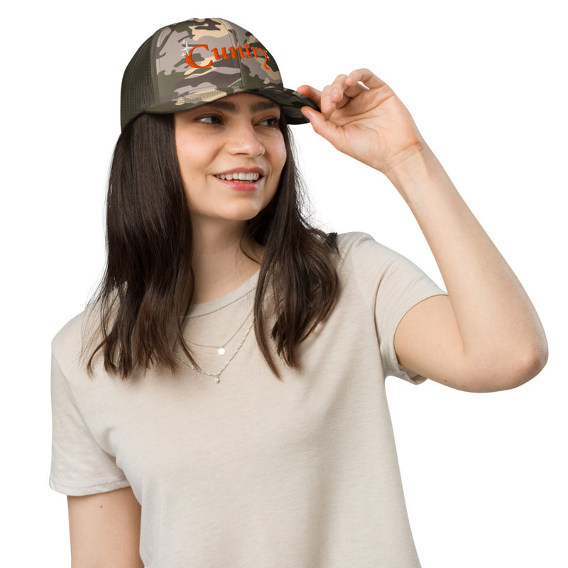 Cuntry Camouflage Embroidered Trucker Hat