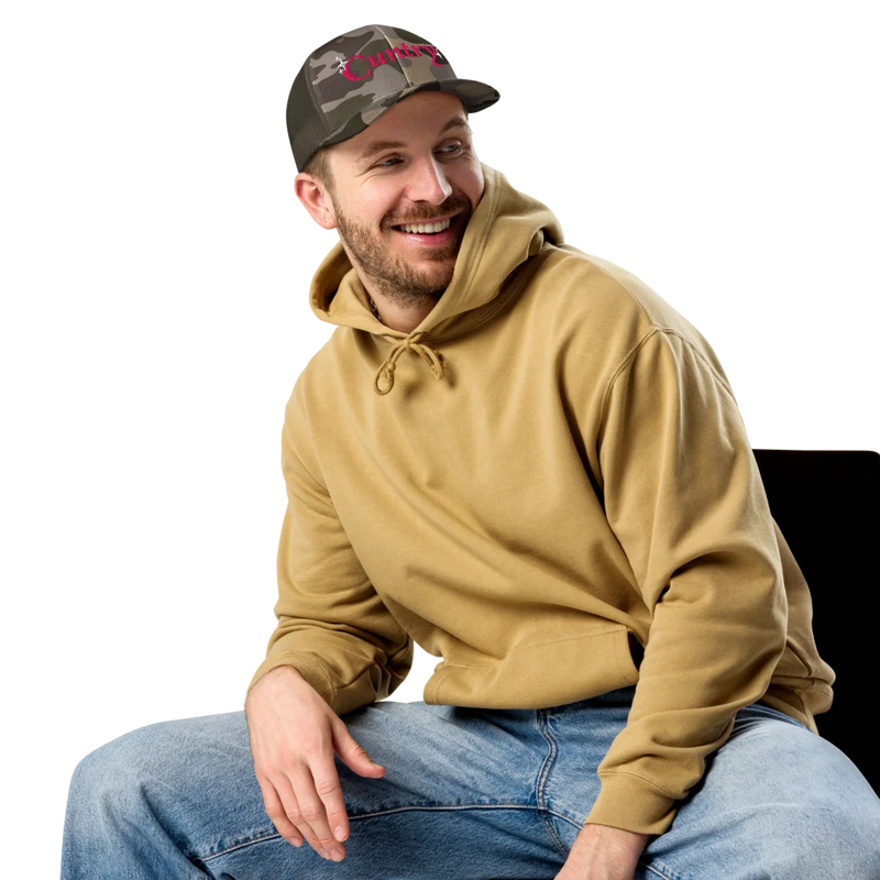 Pink Cuntry Camouflage Embroidered Trucker Hat