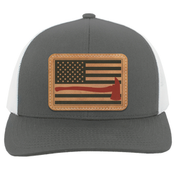 Firemen Flag with Axe Trucker Hat