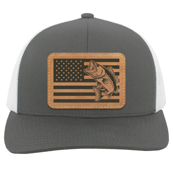 Fishing American Flag Trucker Hat