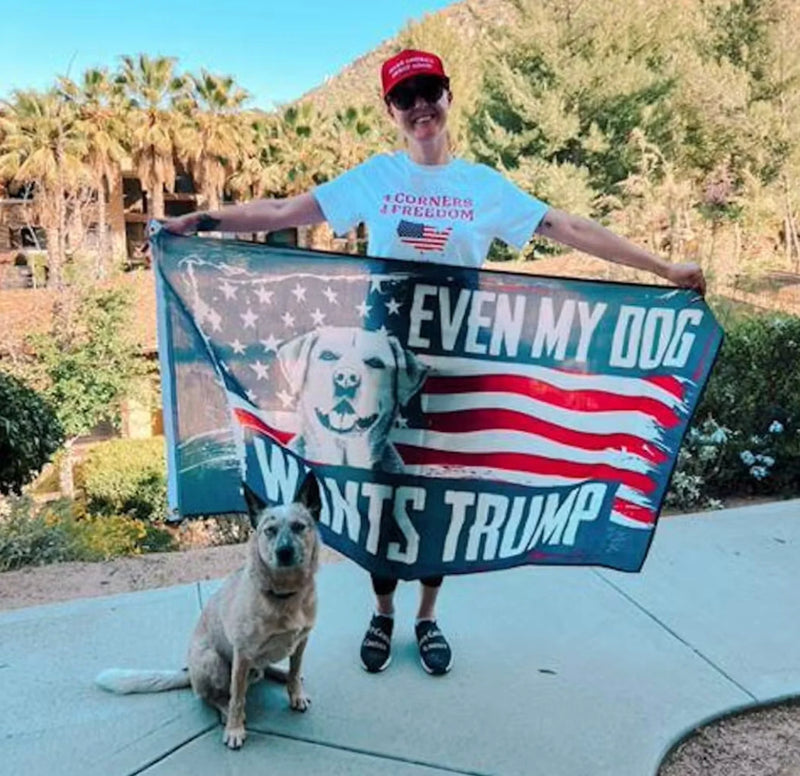 Even My Dog Wants Trump House Flag