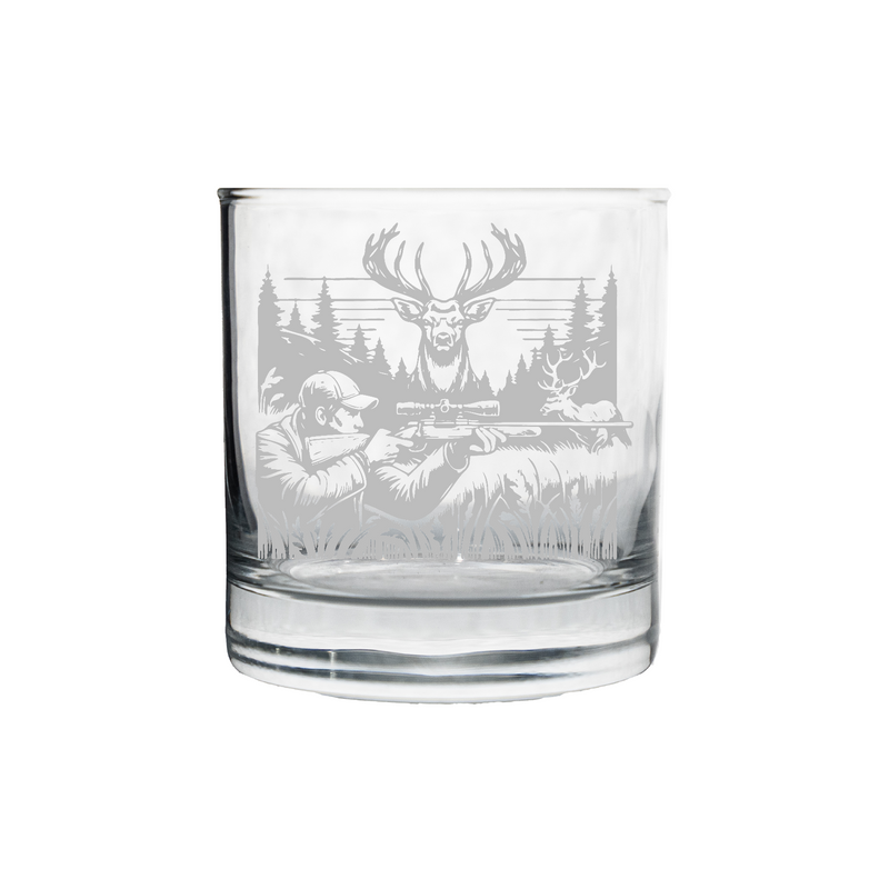 Deer Hunting Whiskey Glass