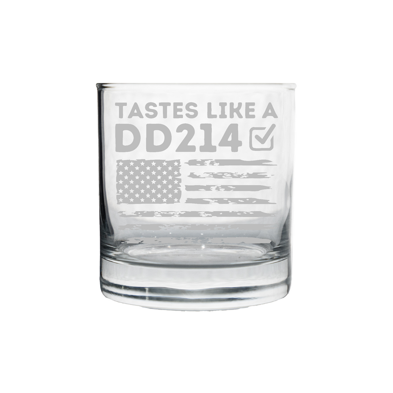 Tastes Like A DD214 Whiskey Glass