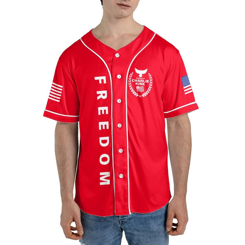 Freedom Charlie Kirk Forever In Our Hearts Baseball Jersey
