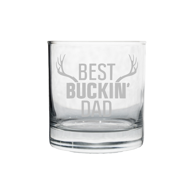 Best Buckin’ Dad Whiskey Glass