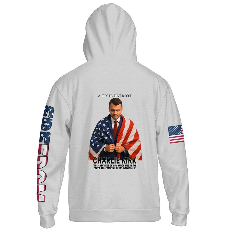 Thank You Charlie Kirk Memorial A True Patriot Hoodie