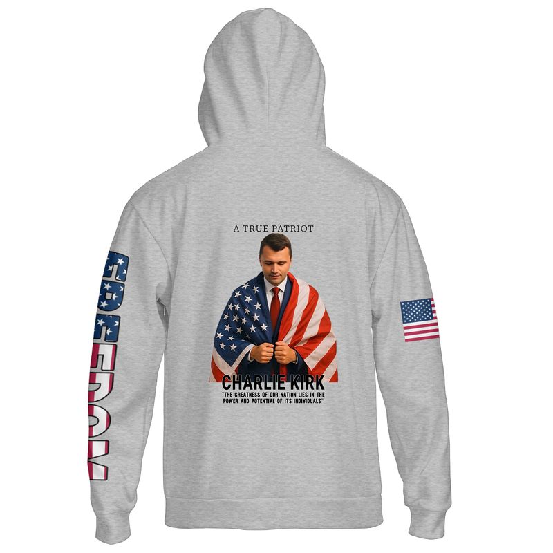 Thank You Charlie Kirk Memorial A True Patriot Hoodie