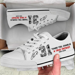 Thank You Charlie A True Patriot Low Top Canvas Shoe