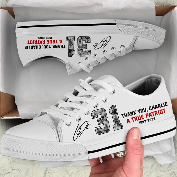 Thank You Charlie A True Patriot Low Top Canvas Shoe