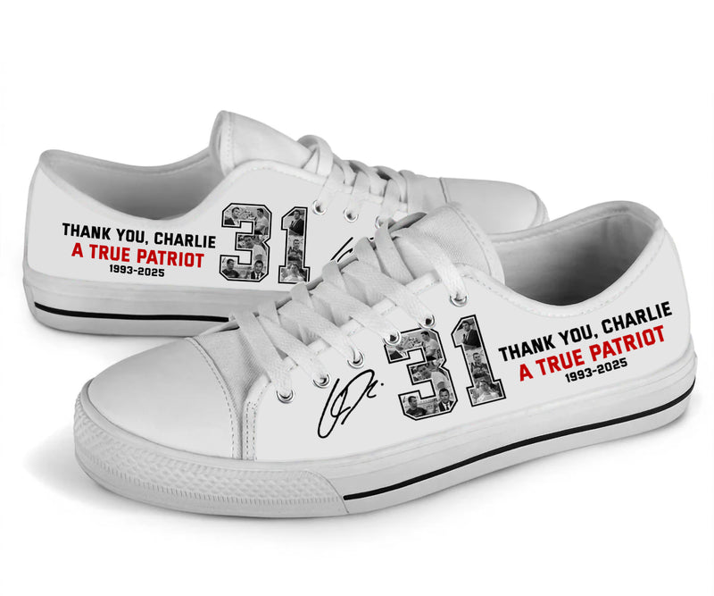 Thank You Charlie A True Patriot Low Top Canvas Shoe
