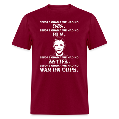 Before Obama T-Shirt - burgundy
