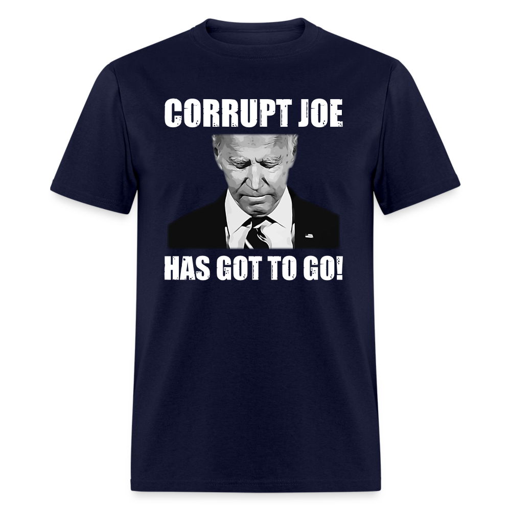 Corrupt Joe Has To Go T-Shirt - navy