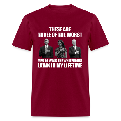 Worst Men To Walk The Whitehouse T-Shirt - burgundy