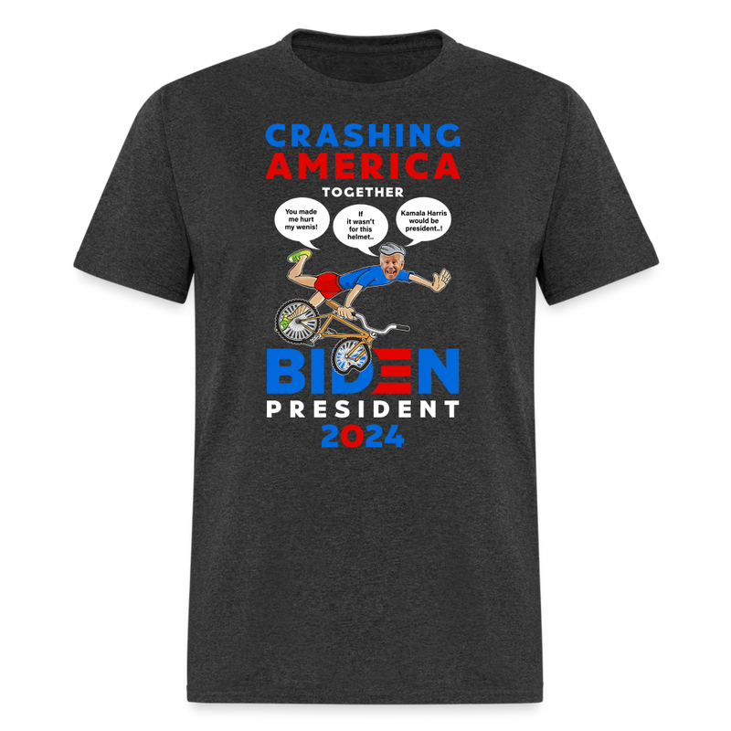 Crashing America Together T-Shirt - heather black