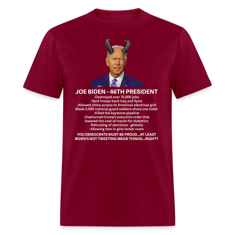 Joe Biden - 46th President T-Shirt - burgundy
