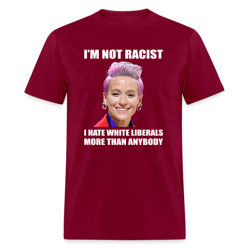 I Hate White Liberals T-Shirt - burgundy