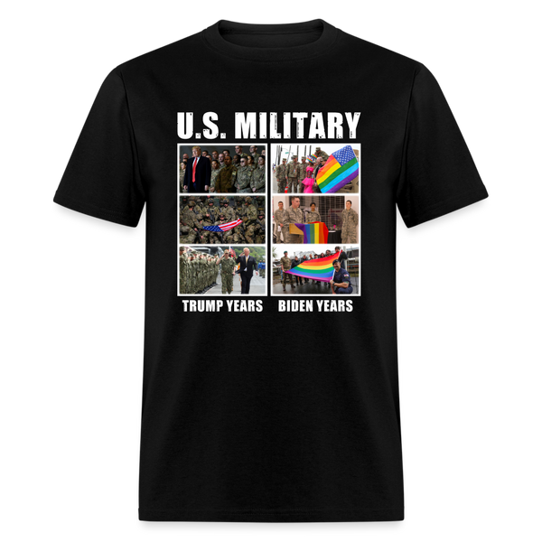 Trump Years vs Biden Years T-Shirt - black