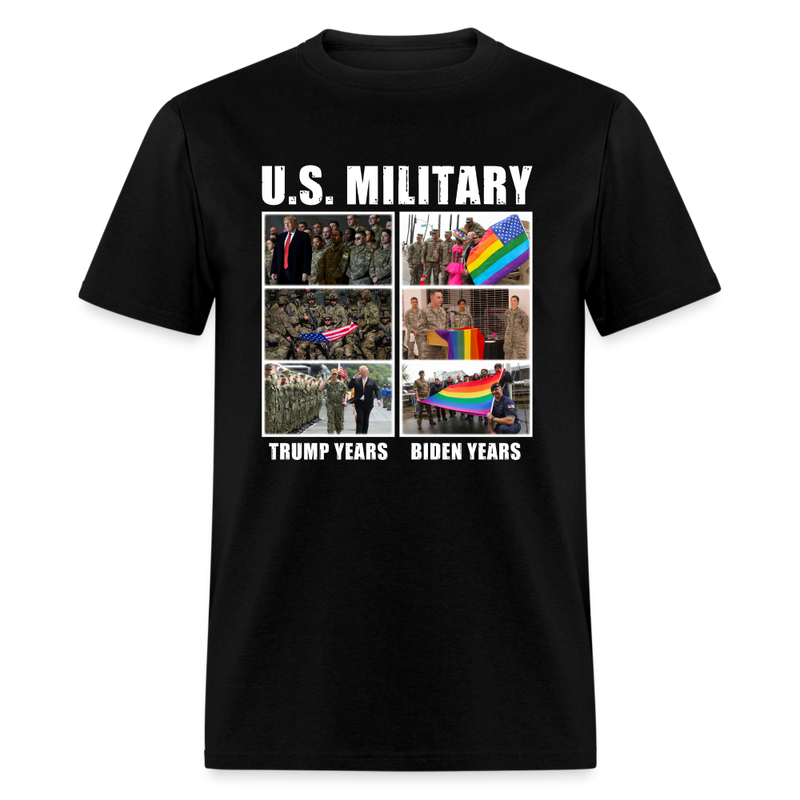 Trump Years vs Biden Years T-Shirt - black