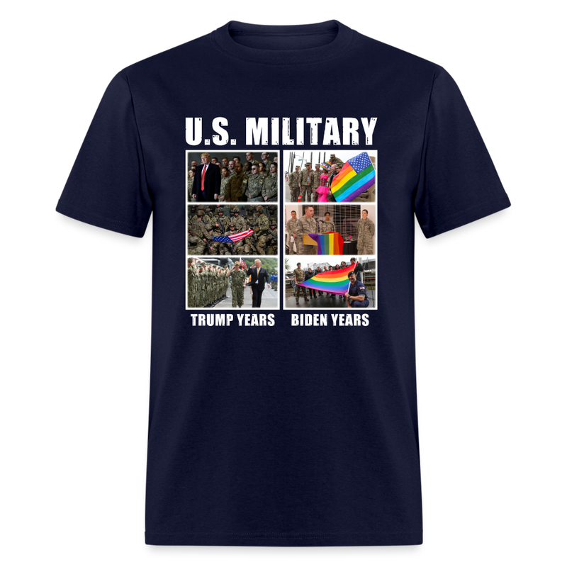 Trump Years vs Biden Years T-Shirt - navy