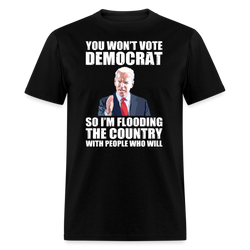 Wont Vote Democrat T-Shirt - black