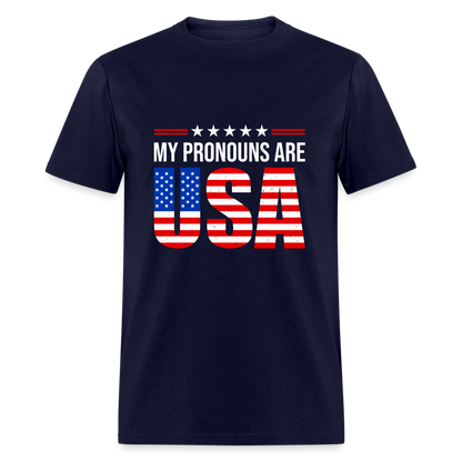 My Pronouns Are USA T-Shirt - navy