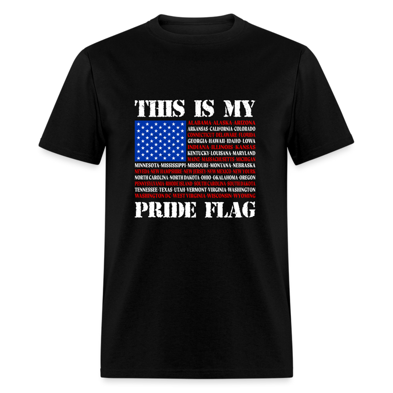 This Is My Pride Flag T-Shirt - black