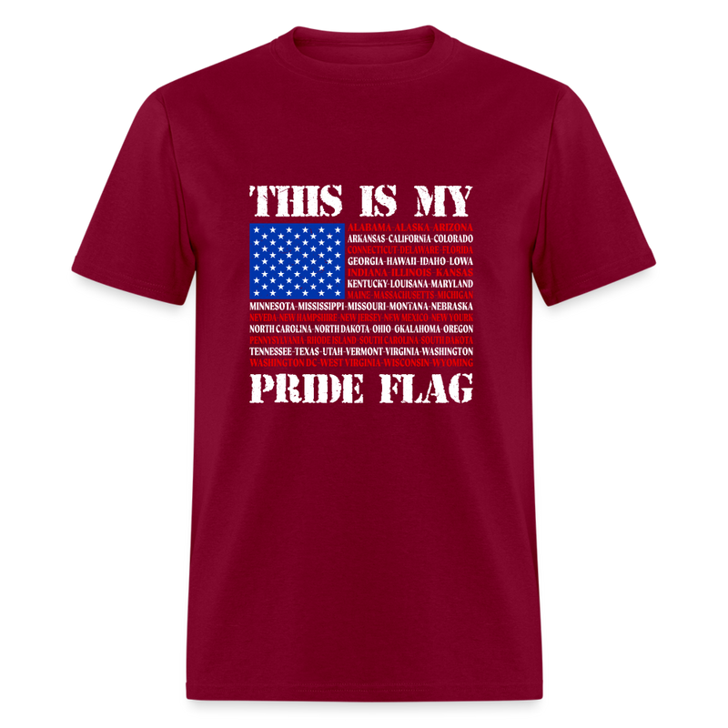 This Is My Pride Flag T-Shirt - burgundy