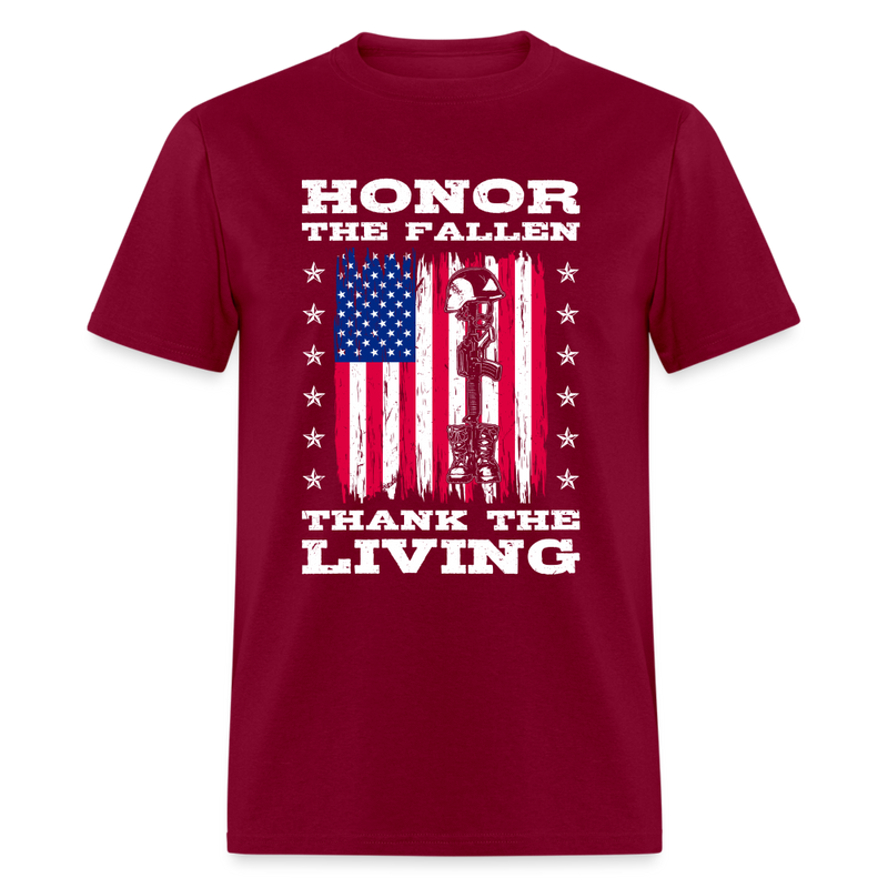 Honor The Fallen T-Shirt - burgundy