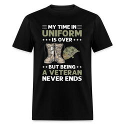 My Time In Uniform Is Over T-Shirt - black
