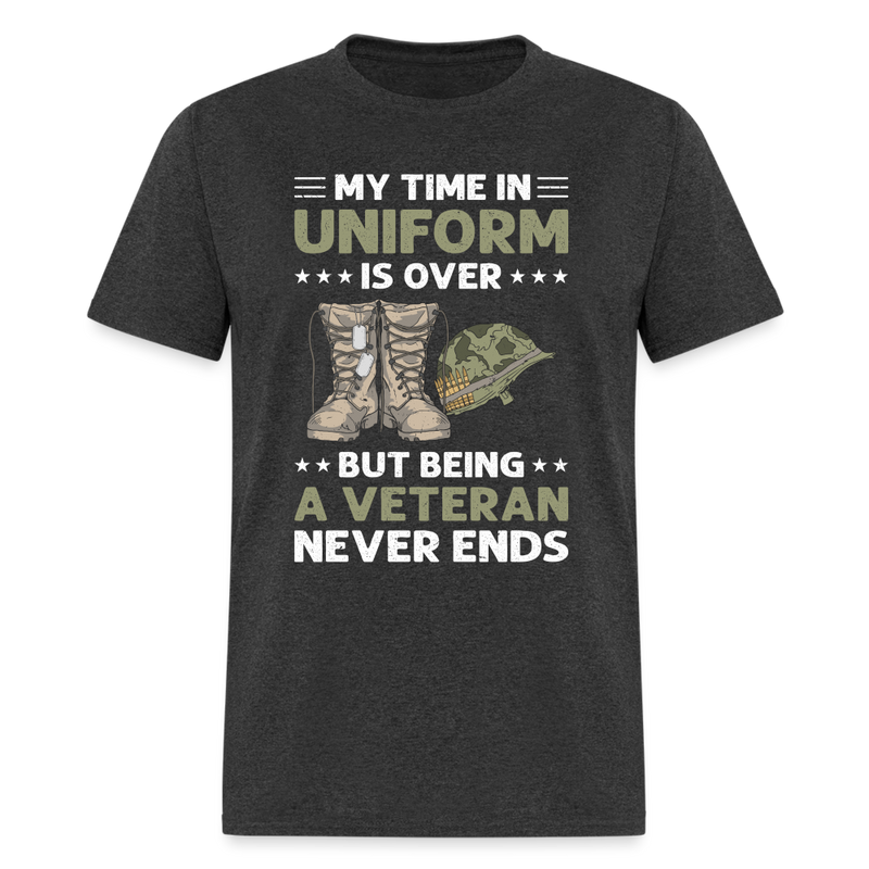 My Time In Uniform Is Over T-Shirt - heather black