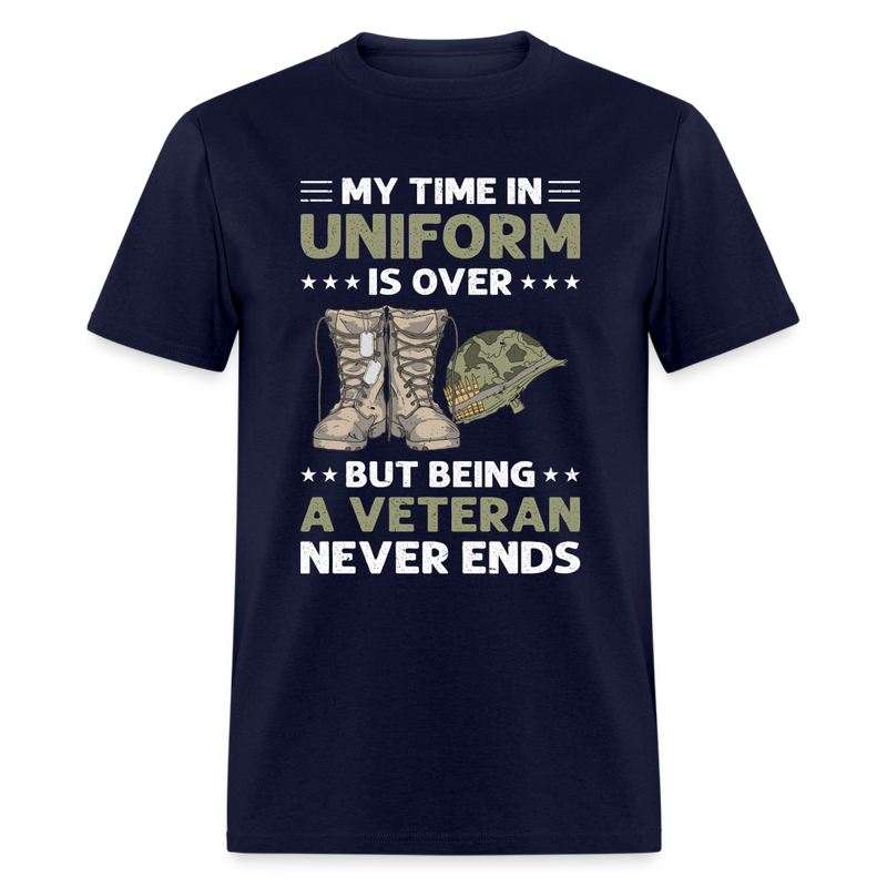 My Time In Uniform Is Over T-Shirt - navy