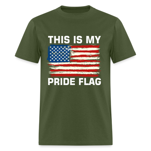 This Is My Pride Flag T Shirt - More Colors - military green