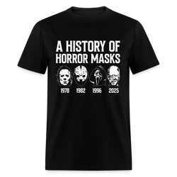 A History Of Horror Masks T-Shirt - black