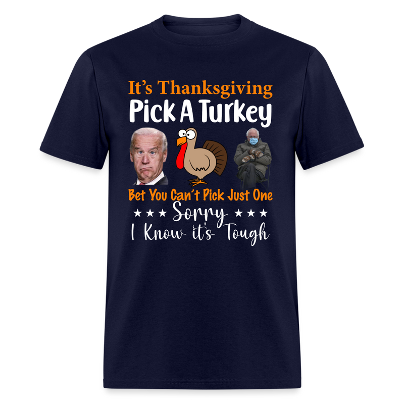 Pick A Turkey T-Shirt - navy