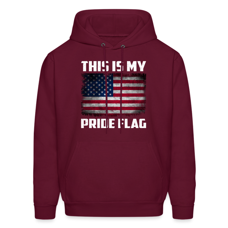 This Is My Pride Flag Hoodie - burgundy