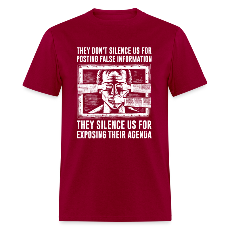 They Don't Silence Us T-Shirt - dark red