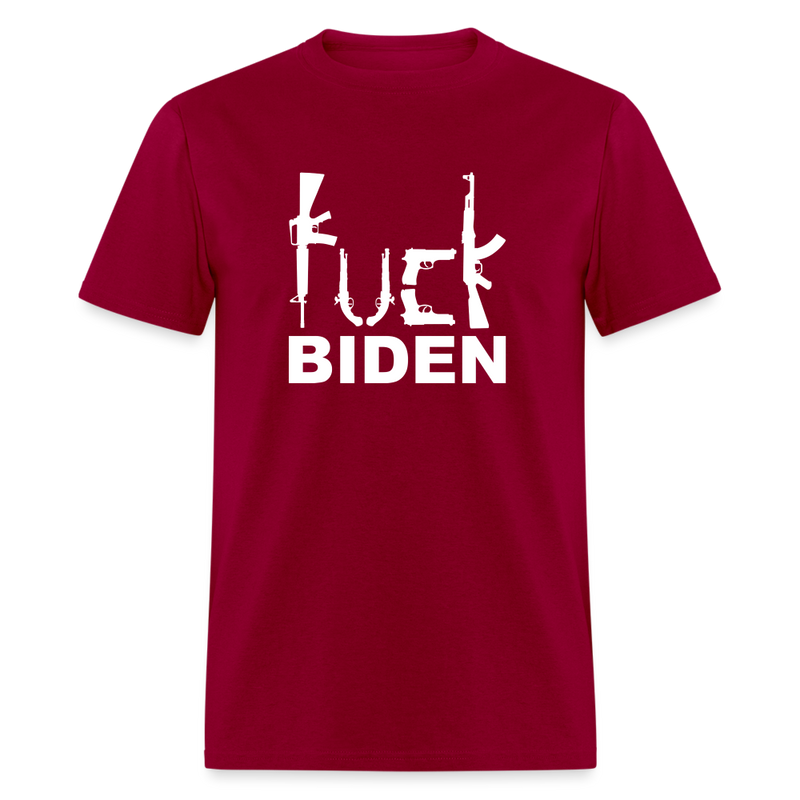 Fuck Biden T-Shirt - dark red