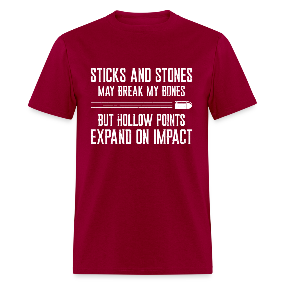 Stick and Stones T-Shirt - dark red