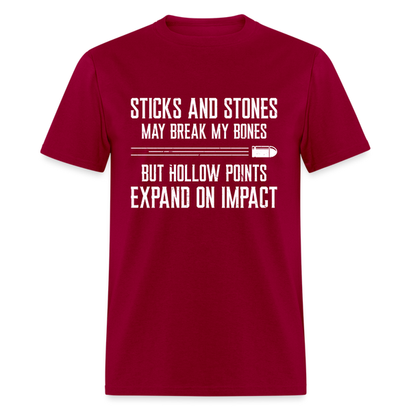 Stick and Stones T-Shirt - dark red