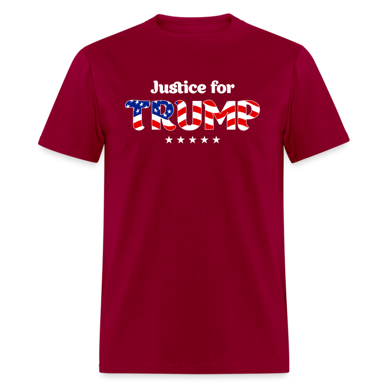 Justice For Trump T-Shirt - dark red