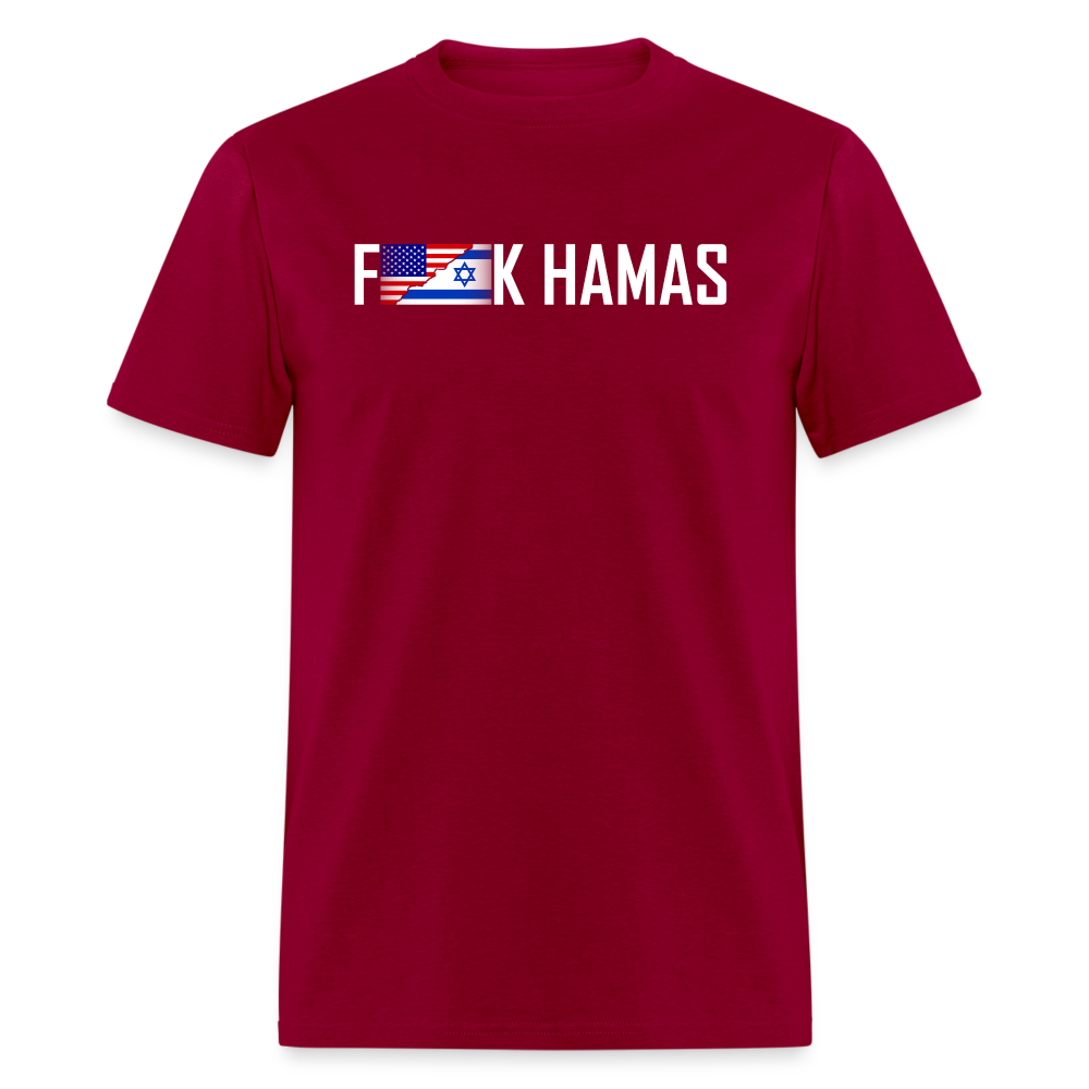 F**K Hamas T-Shirt - dark red