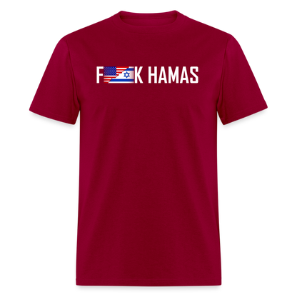 F**K Hamas T-Shirt - dark red