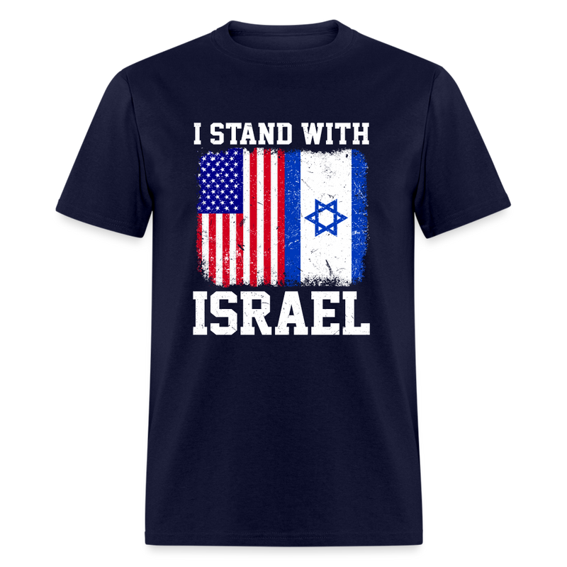 I Stand With Israel T-Shirt - navy