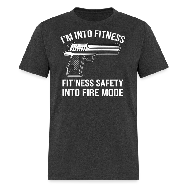 Fitness Safety Into Fire Mode T-Shirt - heather black