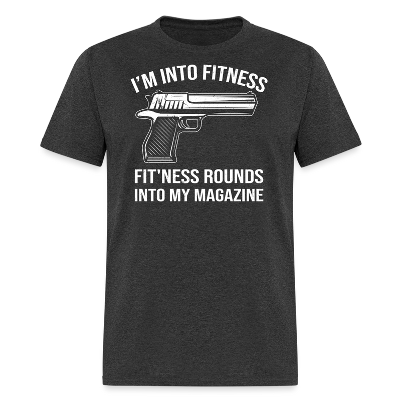 Fit'ness Rounds Into My Magazine T-Shirt - heather black